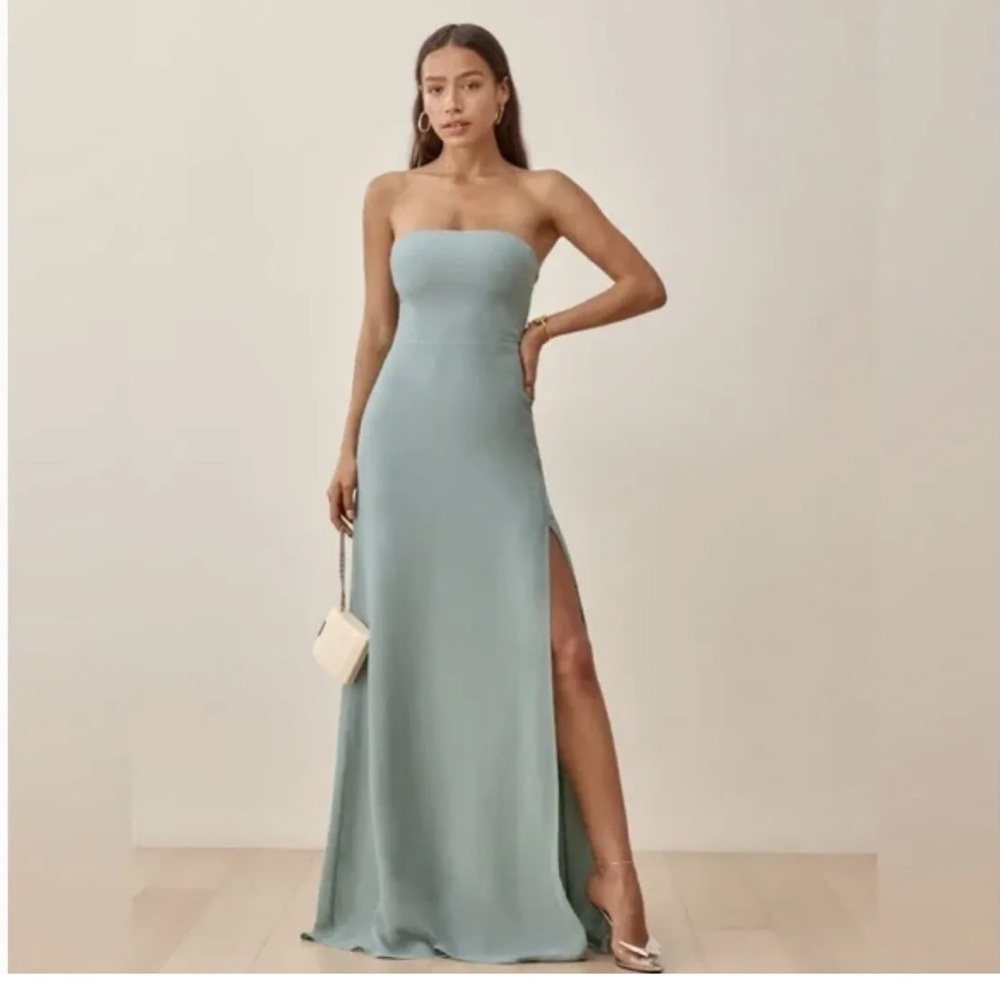 Reformation Ingrid Side Slit Dress, Size 4, Maxi, Bridesmaids Dress